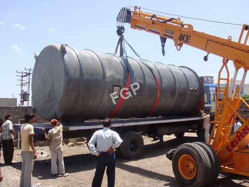 FRP Storage Tank - FRP Material, Capacity 50L to 5,000,000L, Grey Color, Round Shape | Corrosion Resistant, Lightweight, Chemical Inert, Leak Proof