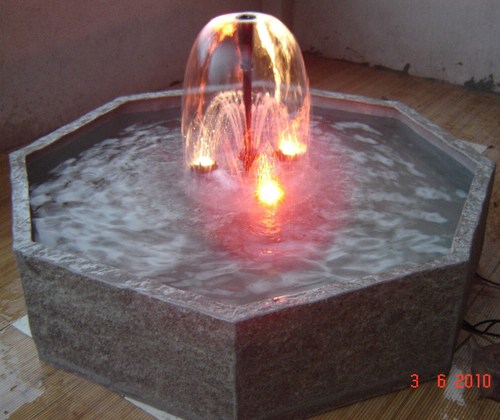 Fibreglass Made Fountain - Custom Size Grey Color | Cascade Indoor Outdoor Music Static Types with RGB Underwater Lighting