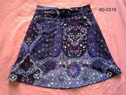 100% Cotton P/L Woven Ladies Print Short Skirt