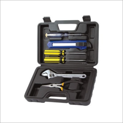 Tool Box - Plastic, Compact, Black | Durable Build, Organized Storage, Portable Design, Secure Latches, Ergonomic Handle, Lightweight