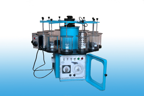 Automatic Tissue Processors - Stainless Steel, 24 Cassette Capacity | 12-Stage Programmable Timer, Thermostatic Wax Bath, Safety Features