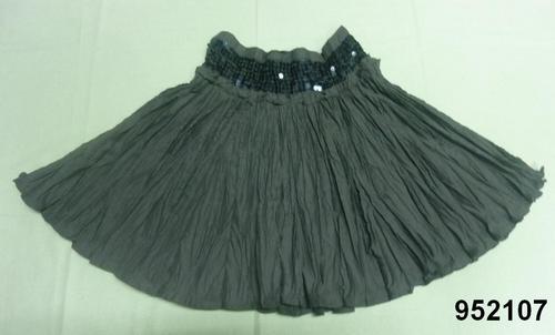 100% Cotton P/L Woven Girls Skirt w Sequins Work
