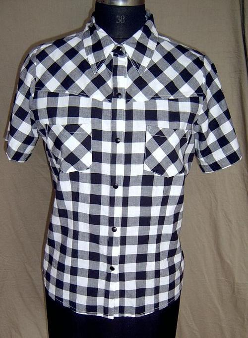 100% Cotton Yarn Dyed Check Woven Ladies Shirt