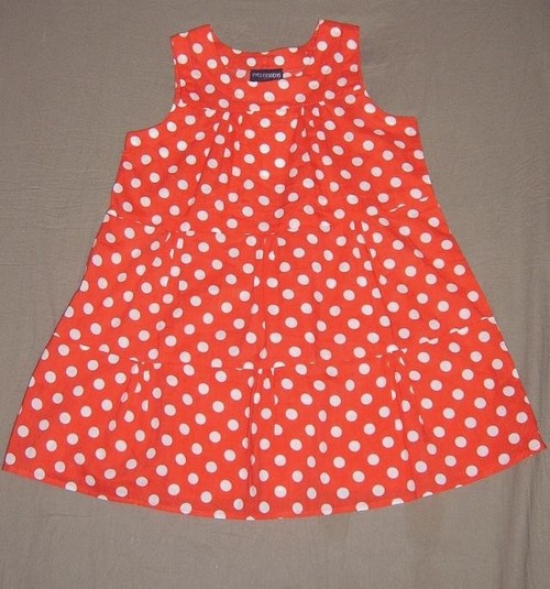 100% Cotton P/L Woven Girls Polka Dot Tunic