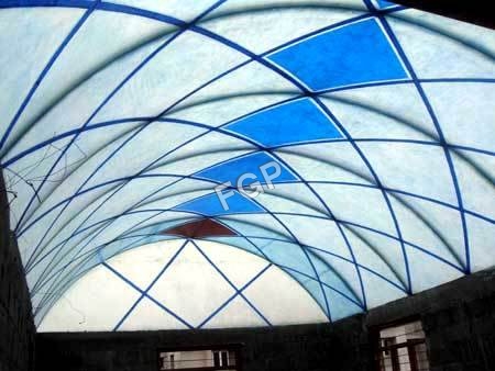 FRP Domes - FRP Material, Lightweight Design, Stunning White & Blue Colors | Easy Installation, Rust & Water Resistant, Customizable Patterns