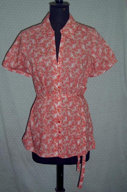 100% Cotton P/L Woven Ladies Print Blouse w Strap