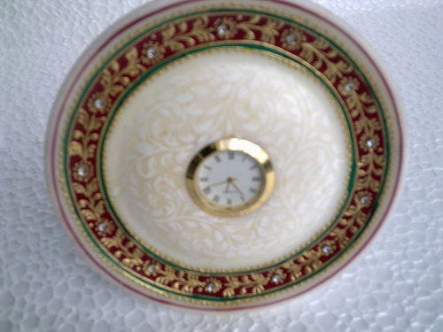 6' marble plate with watch with stand