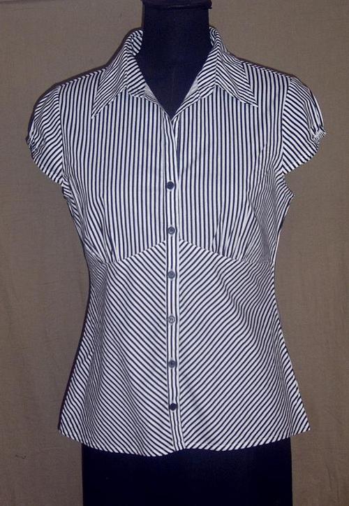 100% Cotton P/L Woven Ladies Strip shirt