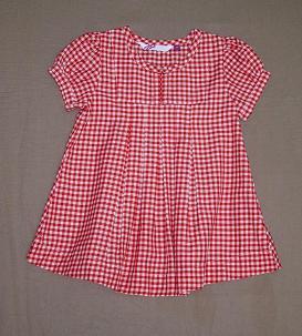 100% Cotton Yarn Dyed Check Girls Blouse