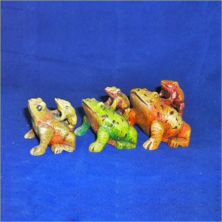 Wooden Painting Frog