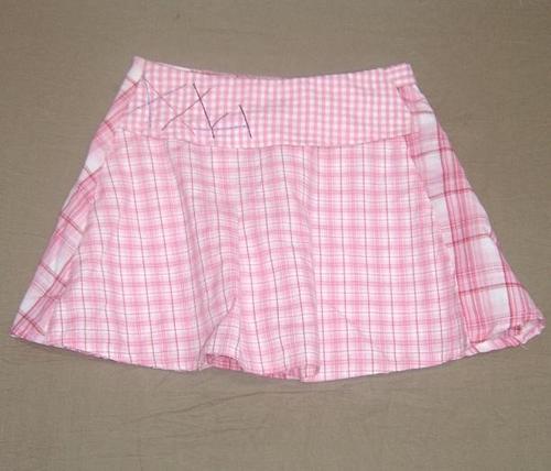 100% Cotton Yarn Dyed Check Girls A Line Skirt