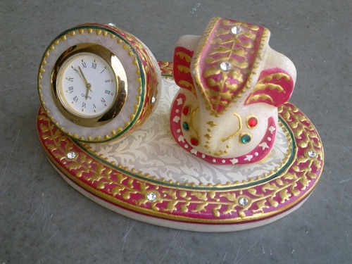 oval shaped base with ganesha & watch