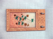 white wood gem stone key hanger