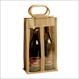 Jute Wine Bottle Bags