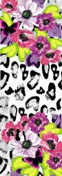 Digital Print Floral Animal Silk-Wool Scarf