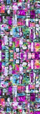 Digital Print Abstract Silk-Wool Scarf