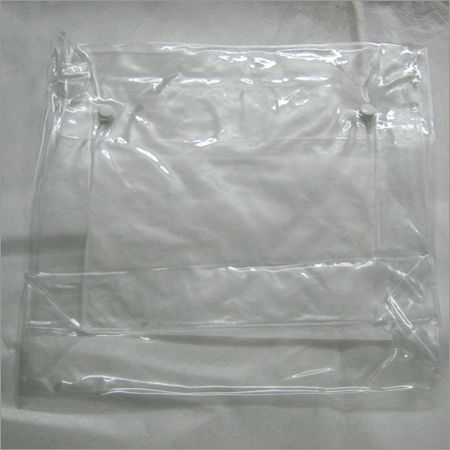 Transparent White Snap Button Bags