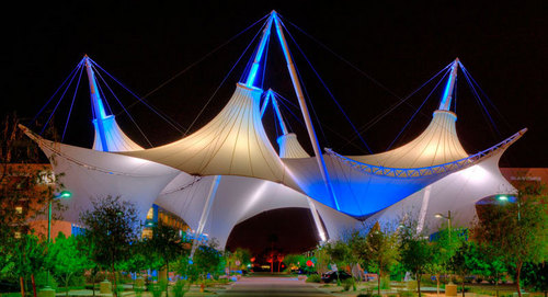 Tension Tensile Structure - Fabric Membrane, Variable Dimensions | Durable Design, Weather Resistant, High Tensile Strength, Lightweight, Customizable