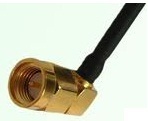 SMA male right angle to SMA male right angle LMR 200 cable