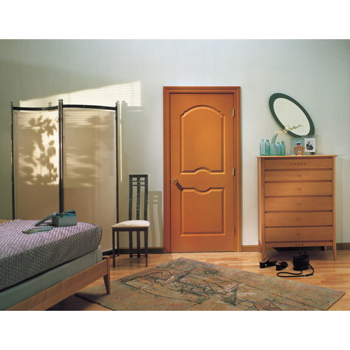 Wooden Glossy Masonite 2 Panel Horizon Textured Doors
