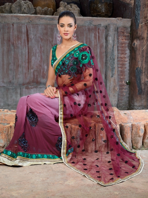 Embroidery partywear sarees Manufacturer