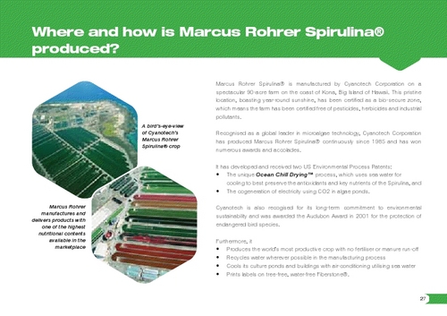 Nutritional Spirulina