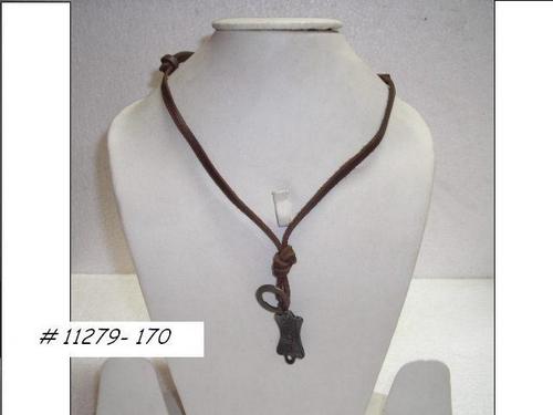 Leather Pendant Necklace