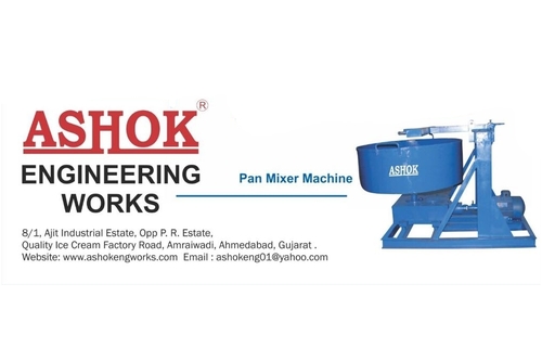 Pan Mixer Machine By ASHOK ENGINEERING WORKS