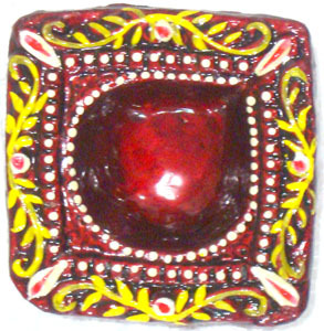 Decorative hand painted Terracotta Diya