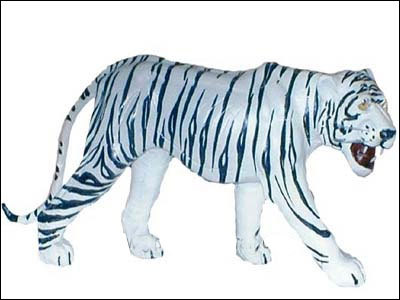 Leather Stuffed White Tiger