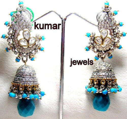 antique firoja earrings