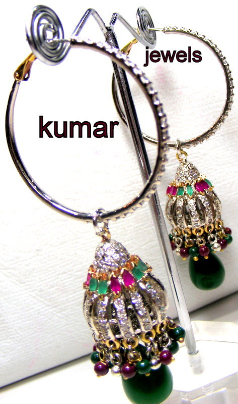 Artificial jewelry,diamond style with jhumki in wali