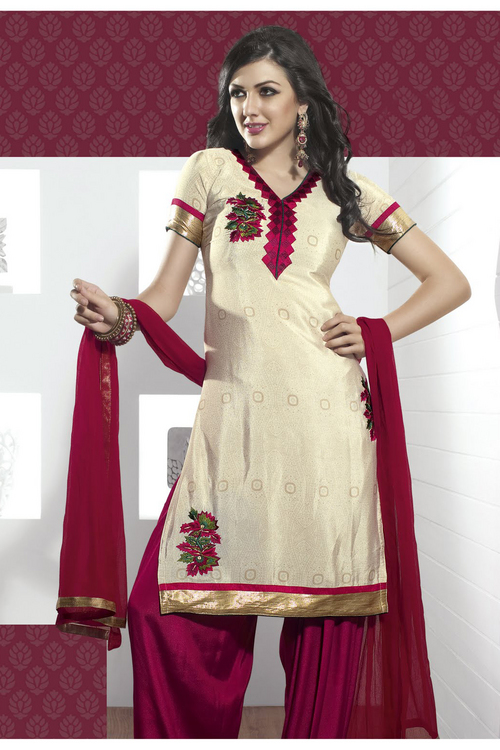 Aesthetic Pale Buttercream Salwar Kameez