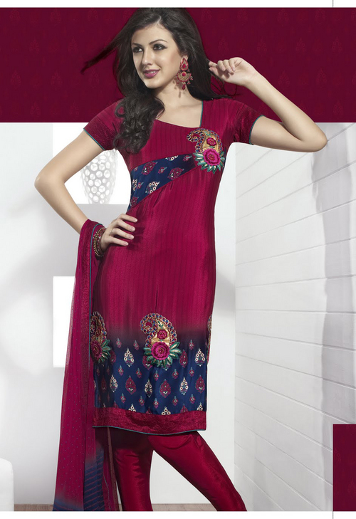 Unique Deep Pink Salwar Kameez