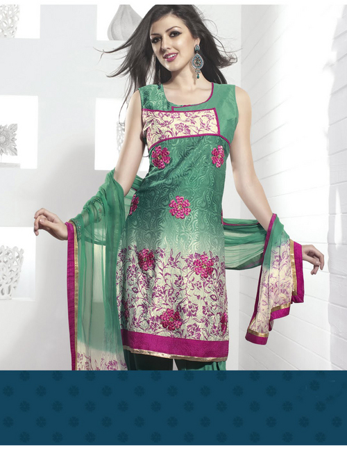 Vivacious Sea Green Salwar Kameez