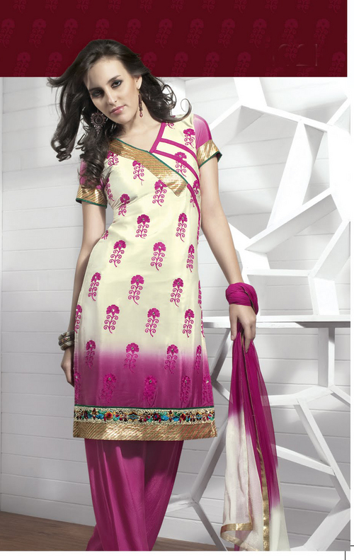 Alluring Pink Salwar Kameez