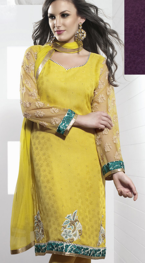 Aesthetic Yellow Salwar Kameez