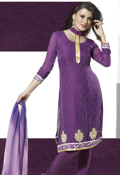Sparkling Plum Salwar Kameez