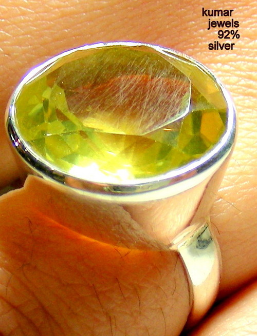 Silver Ring With CZ Stone,Imitation jewelry