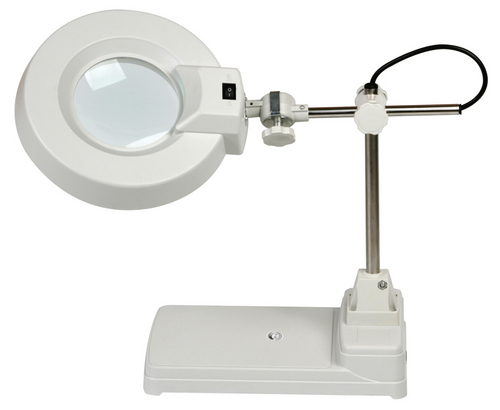 Desk magnifier lamp