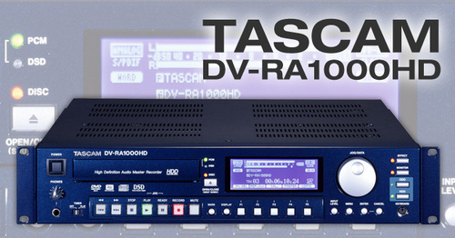 TASCAM DV-RA1000HD - Dark Blue, 60GB Hard Drive, 192kHz Sampling | DSD Recording, WAV Support, CD/DVD Burning, USB Transfer, 3-Band EQ, Compression/Limiting, Remote Control