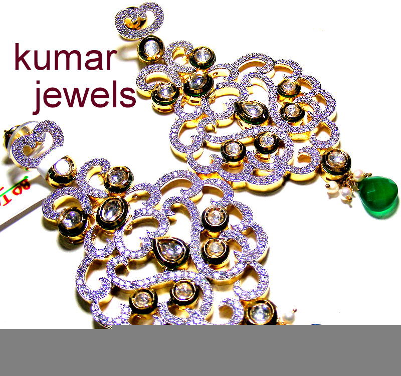 Diamond style earringsemeraldartificialimitationcostume or fashion jewelrytrendy earrings