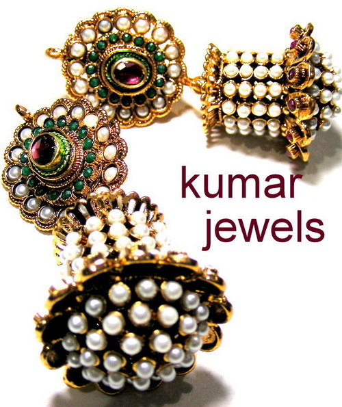 Mughal antique earrings with pearl,traditional or fashion jewelry,trendy artificial earrings
