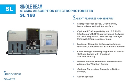 Single Beam Atomic Absorption Spectrophotometer