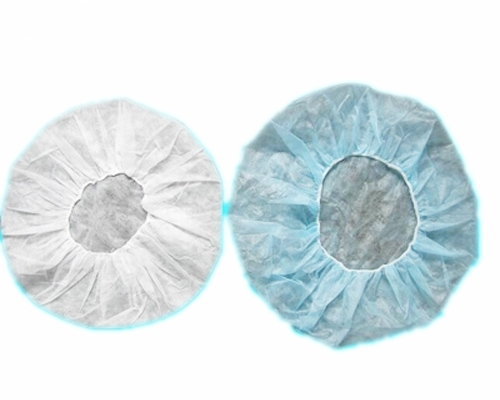 Non-woven Round Cap - 53mm Diameter, Blue | Lightweight, Elastic, Disposable, Hair Protection