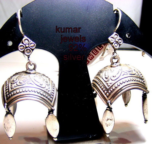 Mughal antique silver earrings,Fashion,costume, imitation jewelry,royal look,traditional earrings