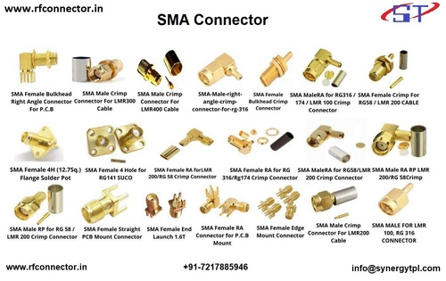 SMA MALE  4 HOLE SOLDER CONNECTOR