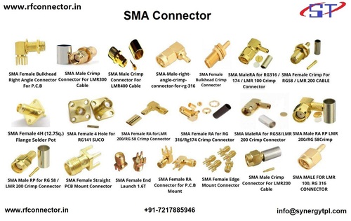 SMA MALE 4 HOLE SOLDER CONNECTOR