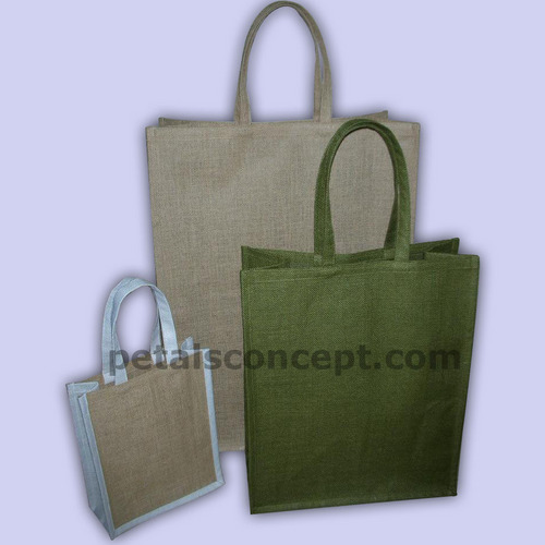 Laminated Jute Bag with Cane Handle - Jute, Variable Size, Beige | Durable, Eco-Friendly, Stylish, Reusable, Lightweight, Versatile, Customizable