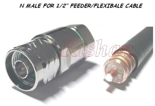 N Male for 1/2" Feeder Cable